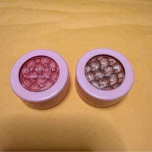 Ace Beaute Shimmer Eyeshadow Set - pink and gold. “Cotton Candy”, “Iced Latte”